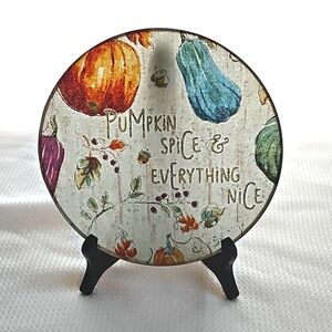 Pumpkin Spice Everything Nice 8-inch Tempered Glass Cutting/Serving Board